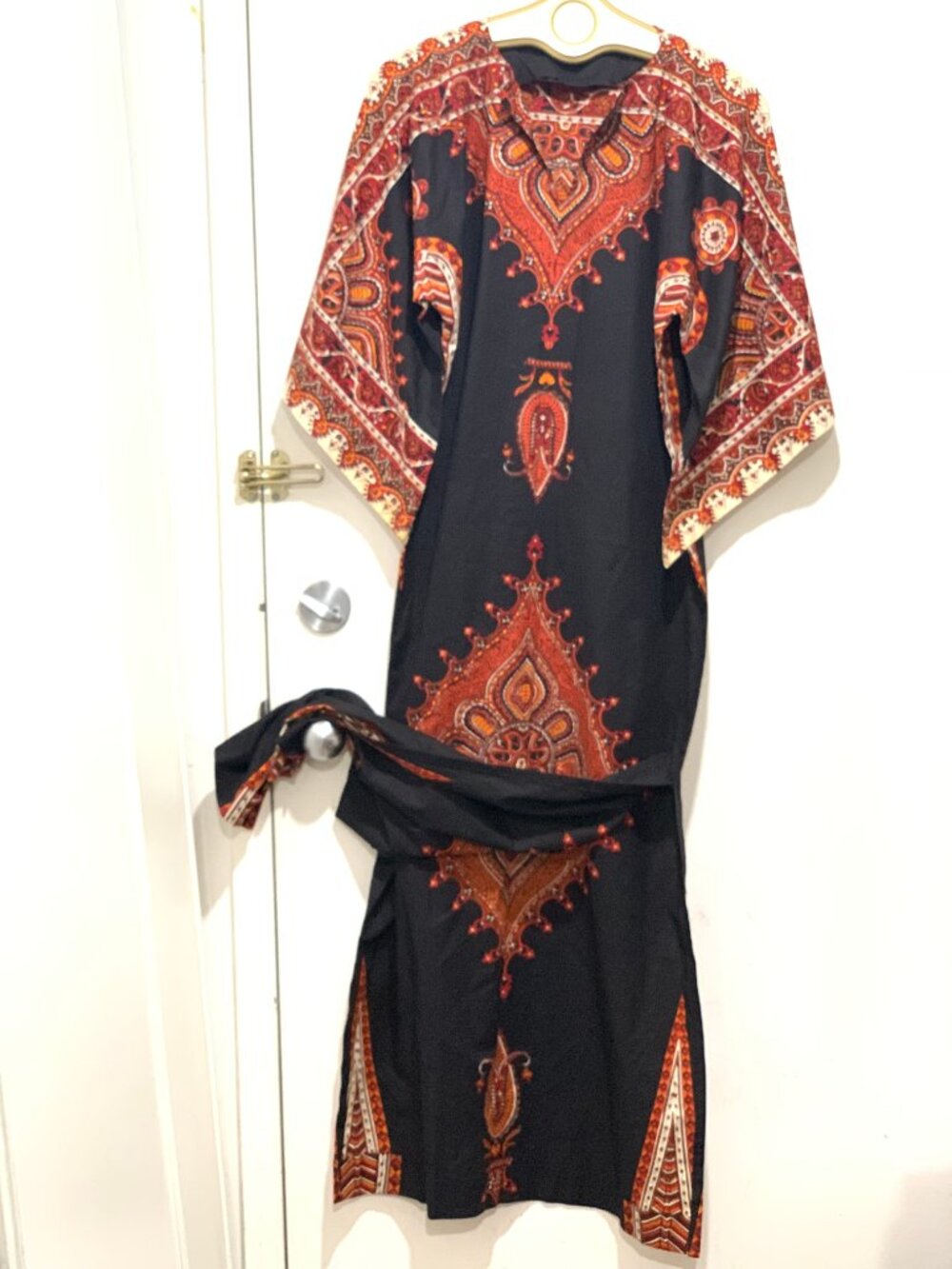 VINTAGE HANDMADE MAXI PRINTED DRESSES SIZE M